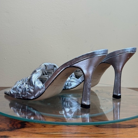 Marc Fisher Draya Square Toe Slide in silver - Picture 12 of 16